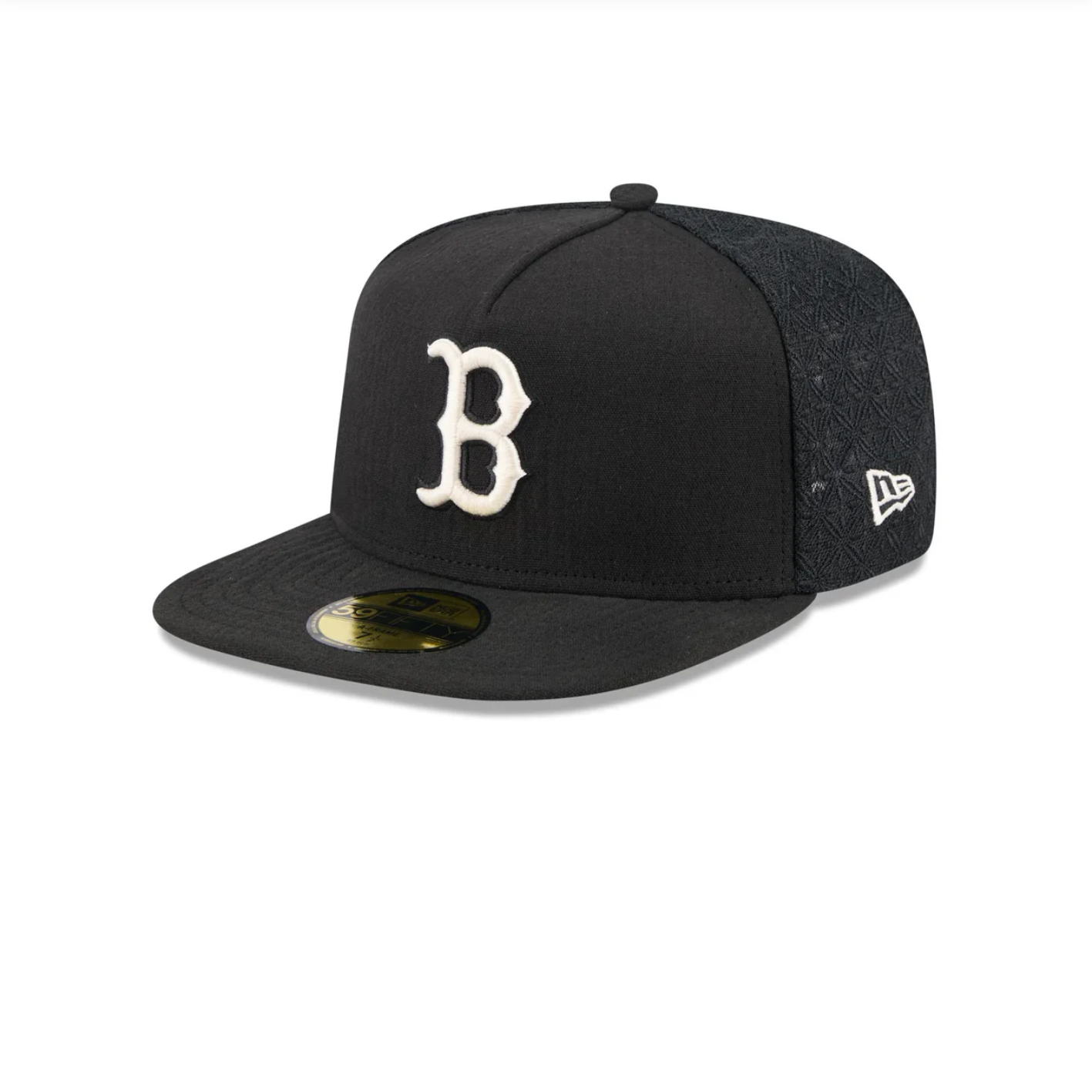 New Era Boston Red Sox Black Mesh 59FIFTY Frame Fitted Cap