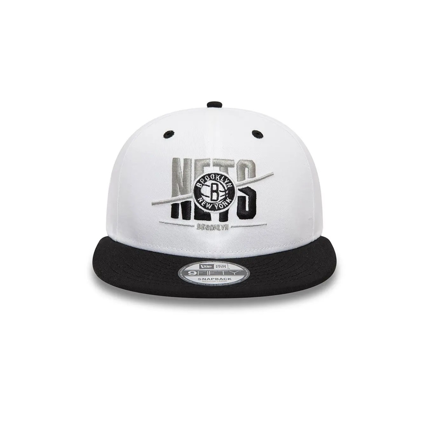 New Era Brooklyn Nets Crown White 9FIFTY Snapback Cap - Image 2